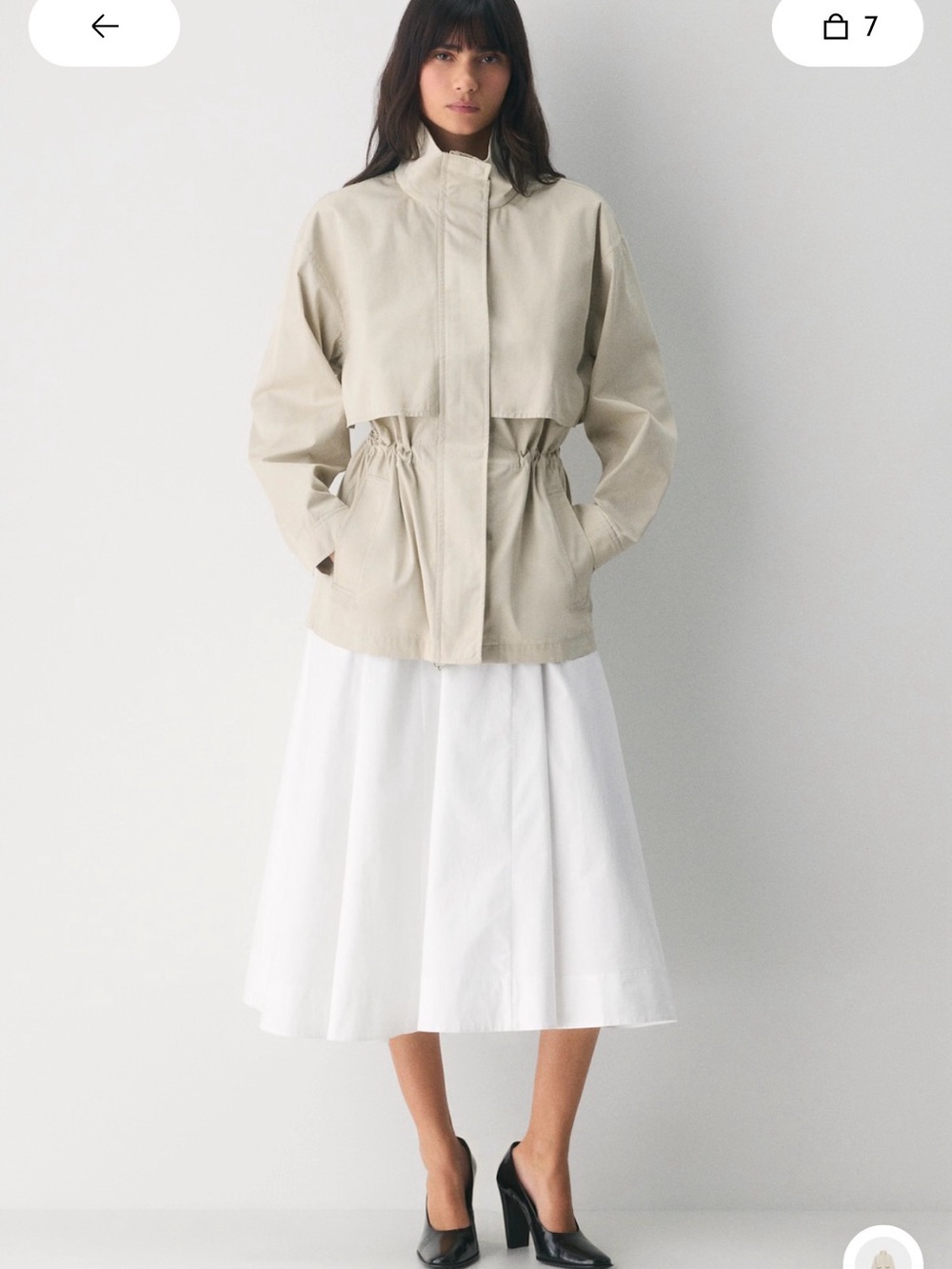 Aritzia Beige Cinch Jacket
